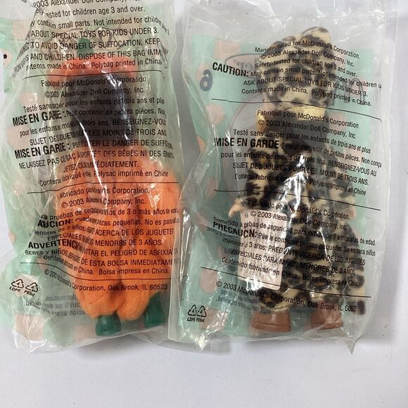 Two Halloween Madame Alexander McDonalds Happy Meal Doll Pumpkin Leopard 2003 - Picture 4 of 6